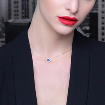 European ins niche Design Tide brand Mk classic demon eye 925 sterling silver plated 18K gold transfer necklace female