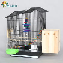 Xuanfeng tiger skin parrot cage luxury large bird cage eight brother cage large villa metal peony breeding cage