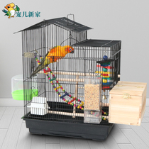 Beloved new home Parrot bird cage home home large breeding cage large villa matching cage tiger skin peony Xuanfeng