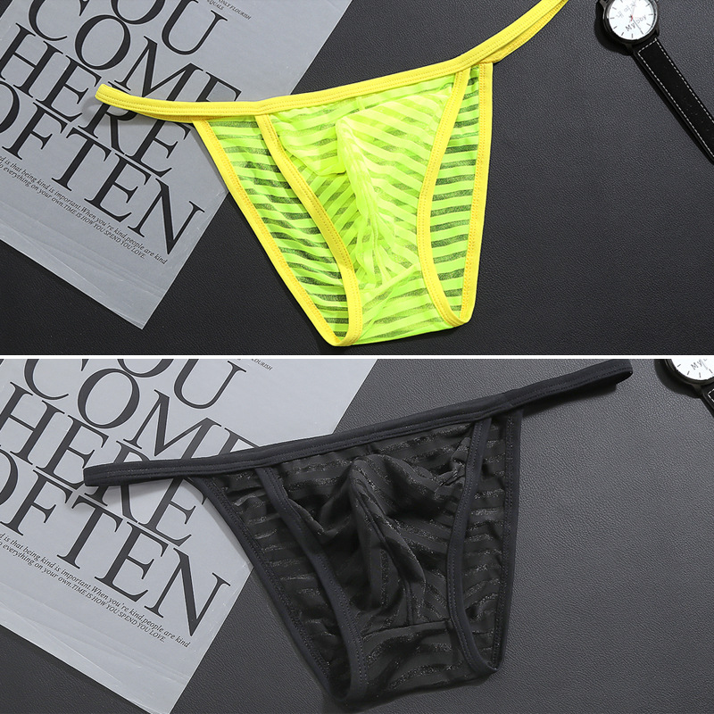 Fanshang nam lưới tóm tắt trong suốt siêu mỏng eo thấp đồ lót gợi cảm quần nam thanh niên sling thong đồ lót vera