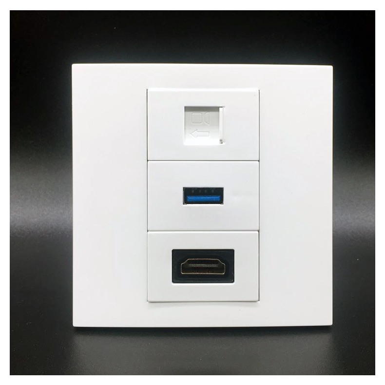 Type 86 ultra six type Internet 3 0 version USB with HDM high-definition straight plug CAT6A high-definition 2 0 version multimedia panel