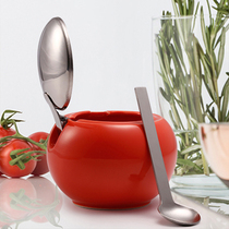 Japan imported zerojapan ceramic seasoning jar kitchen with lid spoon high-value cute multi-functional seasoning box