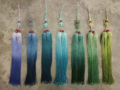 Ancient method gradient return to the cage must be tasseled Soviet style braided silk palace fan group fan fan pendant traditional hook head to send foreigners souvenirs