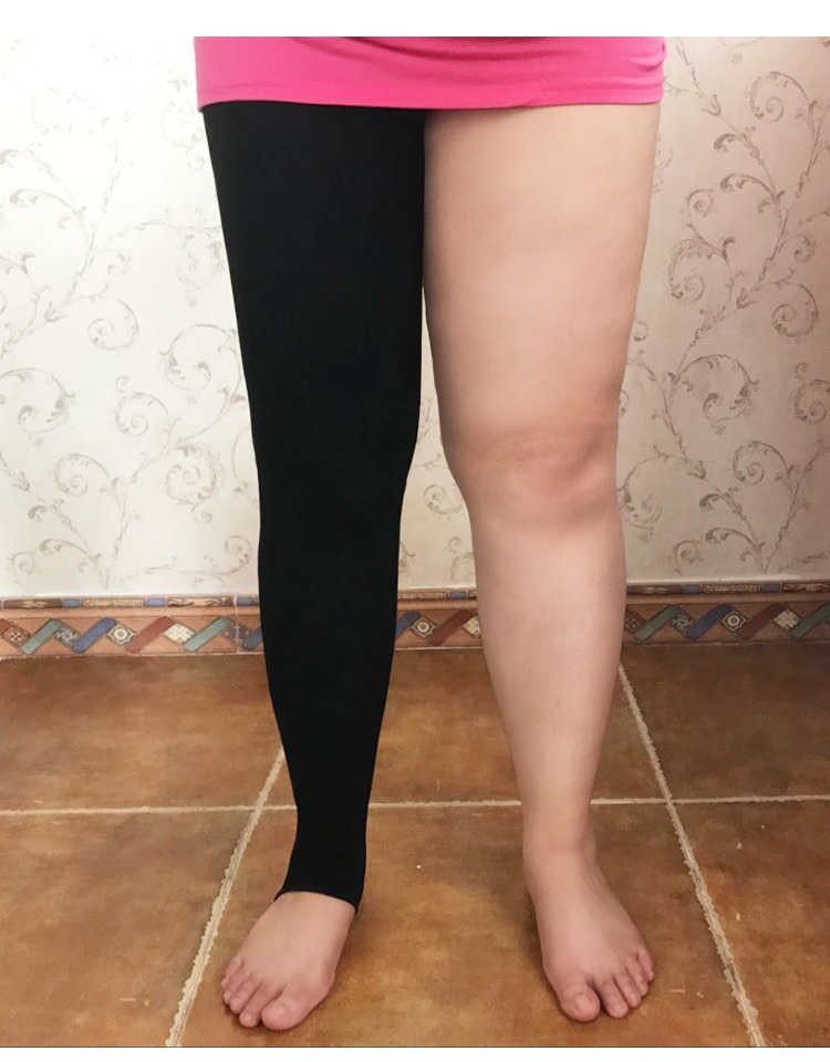 Mùa thu và mùa đông cộng với size phụ nữ cộng với nhung dày làm ấm áp lực rompers chân mỏng chân đẹp tạo dáng tất 200 kg mỡ tất vớ