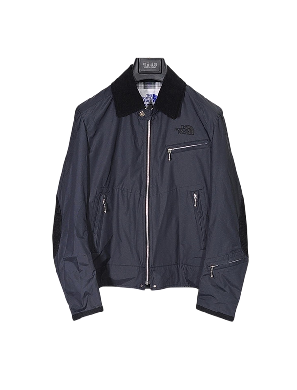 Junya Watanabe*Tnf18Ad Classic Black Multi-Fabric Patchwork Simple Silhouette Lapel Jacket Size XS