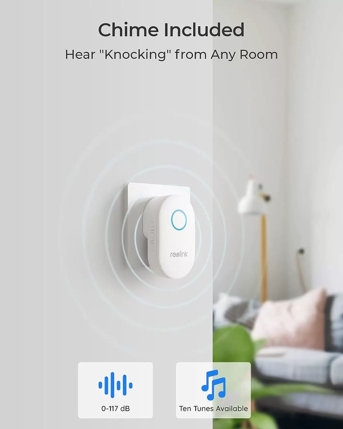 REOLINK Посещение дверного звонка WIFI проводной интеллектуальная детекция локальное хранилище 5MP гибкий 5G POE