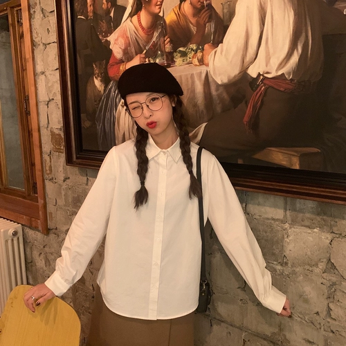 Японская осенняя рубашка, лонгслив для отдыха, свободный крой, в корейском стиле