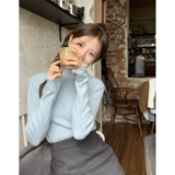 Трикотажный зимний милый приятный телу свитер, в корейском стиле