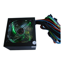 Qimeng rated 460W power supply active PFC dual 6P plug copper heat sink color light fan silent power supply