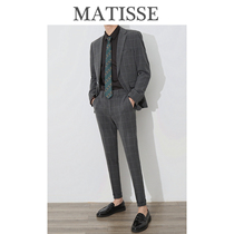 South Korea East Gate Suit Korean version of casual fashion Mens British style handsome mens small suit suit set two-piece