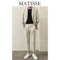 2021 South Korean mens Korean version Leisure handsome days Inn Wind retro trend Western suit Suit Suit Suit Suit