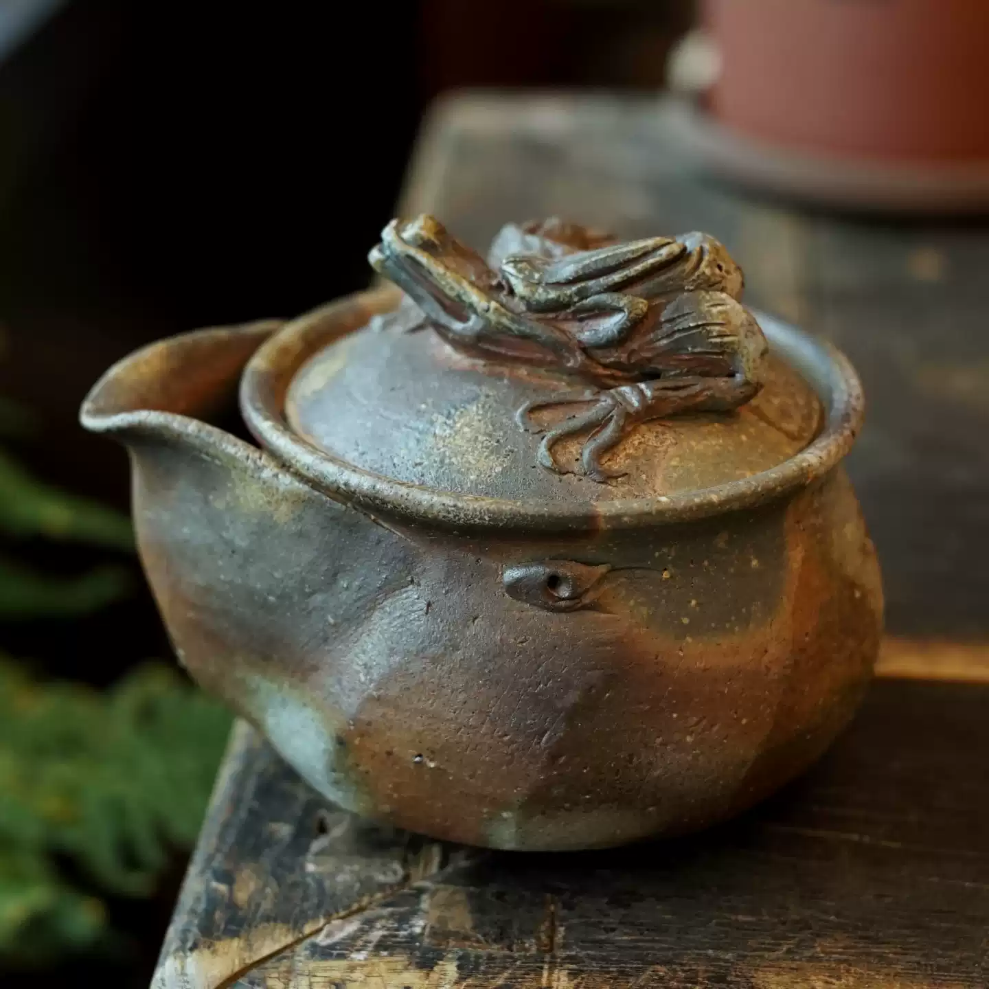備前焼 急須 煎茶道具 宝瓶 - うぶ品 時代物 在銘 茶道具 KF1915 古