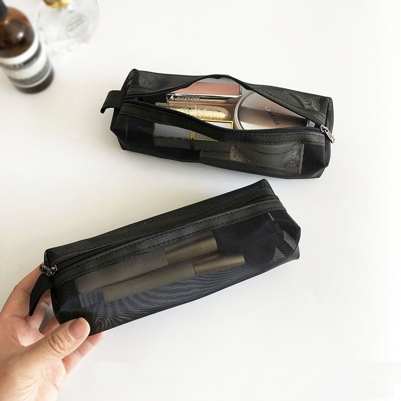 Portable travel travel makeup brush storage bag mesh cosmetic bag wash lipstick air cushion eyebrow brush bag big girl