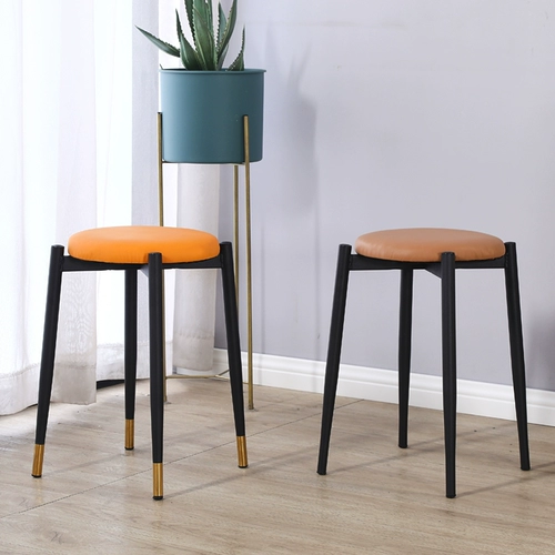 Nordic Light Luxury Meal Home Укладывание маленькой скамейки современная минималистская столовая столовая сетка сетка красное круглый стул стул