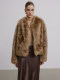 HIPMORE Luxurious classic two-color temperament fox fur-feel Xiao Hu Sheep 2025 winter new short fur coat for women