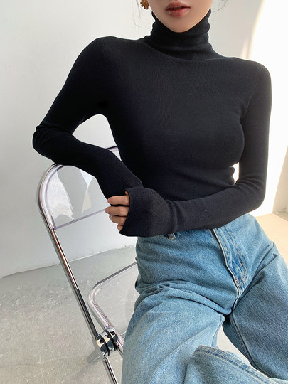 Nude and non-stiffening Yangtze yarn 120s SHIMA SEIKI seamless high-neck slim wool bottoming knitted sweater 2022 winter