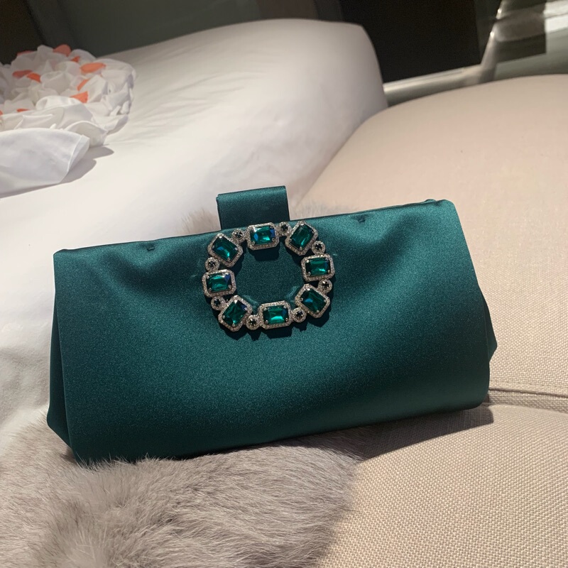 Evening Handbag Evening Clutch Bag for Women with Floral Buckle, Diamond Chain, Evening Wear, Socialite Clutch Bag Evening Handbag Evening Clutch Bag for Women with Floral Buckle, Diamond Chain, Evening Wear, Socialite Clutch Bag