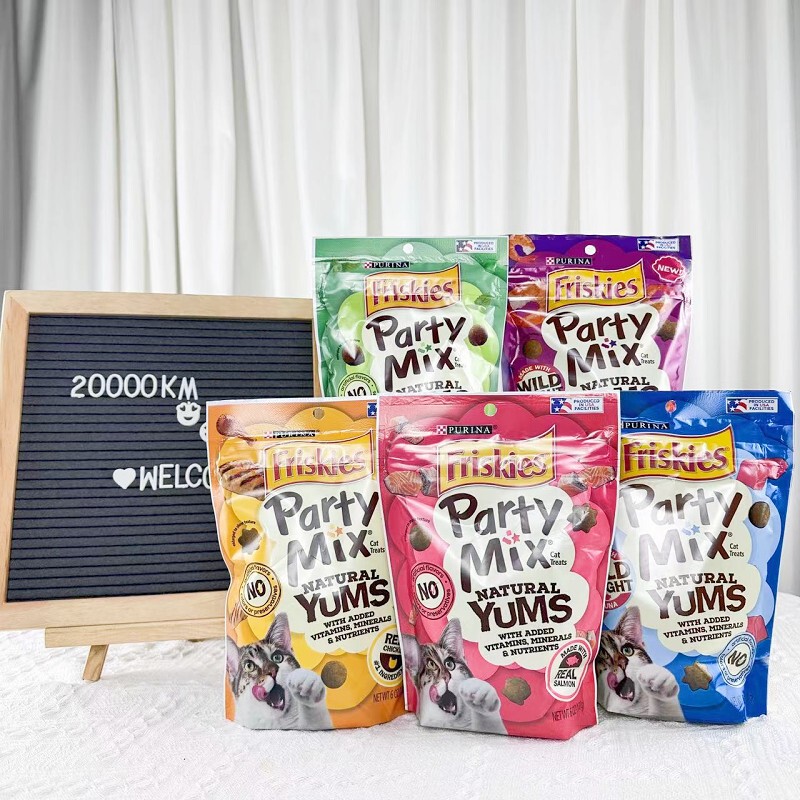 20,000 Kilometers in Stock, American Friskies Joyful Cat Snacks Teeth Cleaning Reward Biscuits 170g, Multiple Flavors to Choose from