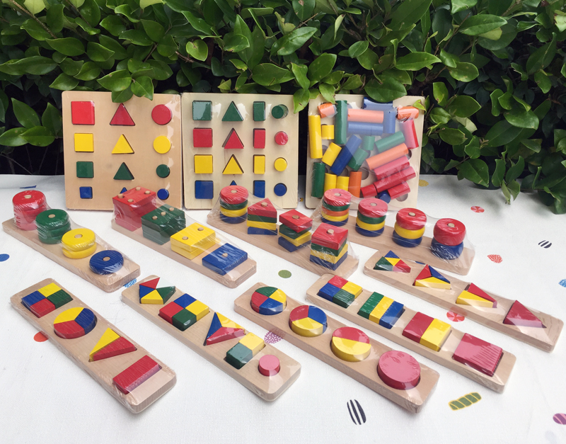 Early teaching mathematics Monte teaching aids combination high-quality 14-piece Montessori sensory kindergarten special offer family