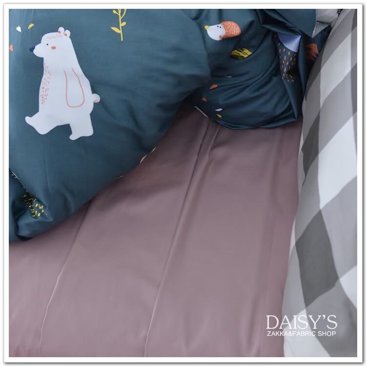Bộ đồ giường bằng vải cotton, gia công vải cotton, cotton rộng tùy chỉnh, 80 sợi cotton dài chủ yếu, gấu trắng hoang dã - Vải vải tự làm vải cotton 4 chiều
