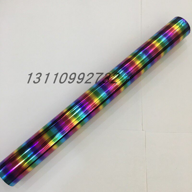 Colorful gold light column bronzing paper Electrochemical aluminum Jinsui bronzing material Plastic PVC paper arbitrary cutting 120 meters