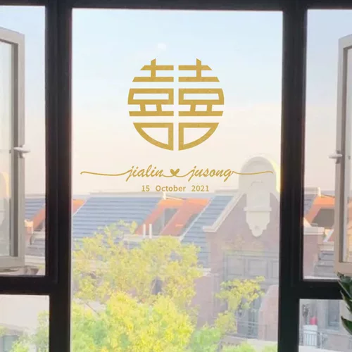 Дата свадьбы может настроить свадьбу привет персонажи стеклянные наклейки на заказ зеркало творческие автомобильные наклейки