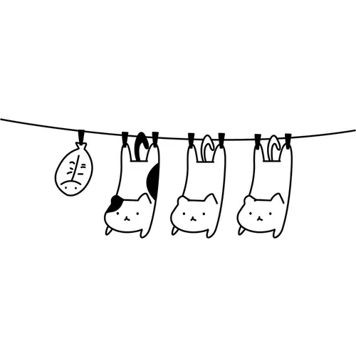 Кошка милый рисунок кошка питомца стеклянная дверь и оконные комнаты ресторан