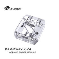Bykski B- L6-2WAY-X-V4 bridge module double card jet single flow channel parallel square block head