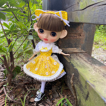 Little cloth blythe baby clothes bjd doll cute cat ears dress ob24 azone stock