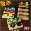Solid wood sunglasses display props myopia glasses display frame glasses shop window decoration ornaments wooden trendy products