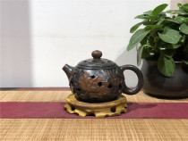 Yunnan Jianshui Purple clay relief teapot famous handmade purple clay pot Kung Fu tea tea single pot household Puer