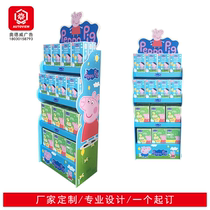 Supermarket stacker display folding promotion platform end frame terminal cabinet instead of pvc paper shelf promotion frame