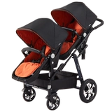 Детская складная коляска для близнецов для двоих с сидением, можно сидеть и лежать