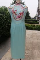 Exquisite embroidered handmade tassel wedding cheongsam dress Daily cheongsam costume