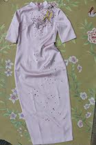 Hand-painted fairy heavy silk cheongsam dress cheongsam dress cheongsam