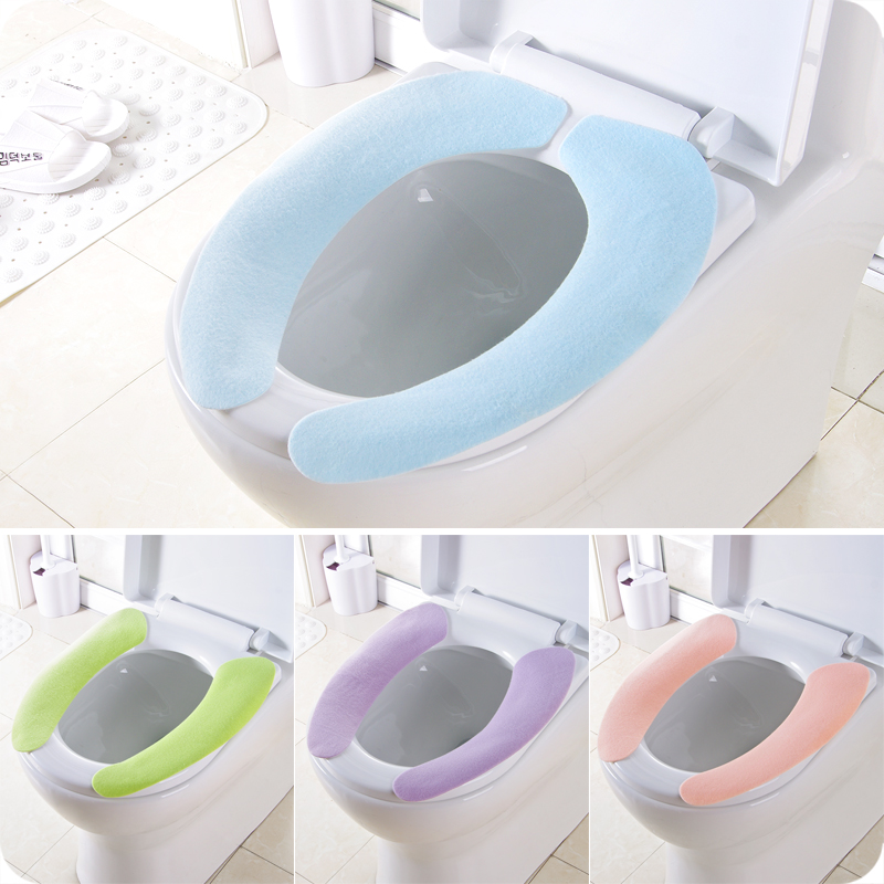 4 pairs of sticky toilet pads washable toilet stickers household toilet ferrule seat cushion universal toilet seat waterproof