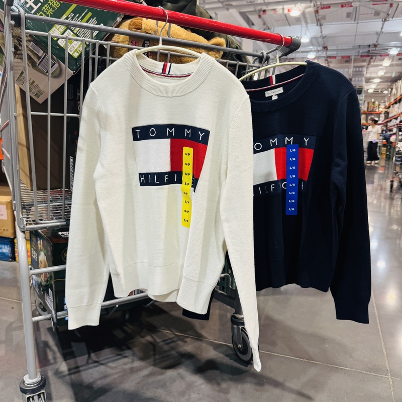Costco Tommy Women's Round Neck Sweater Knitwear Costco Tommy Women's Round Neck Sweater Knitwear