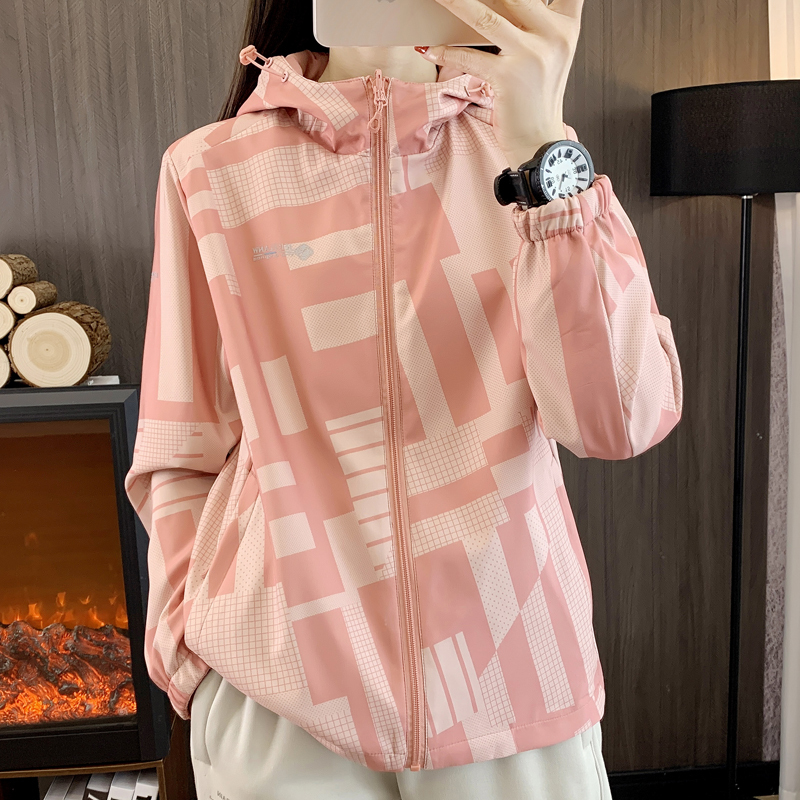 Reversible Hooded Jacket for Women, Spring and Autumn Style, Casual Sports Windproof Cardigan Top, Outdoor Single-Layer Thin Jacket