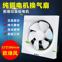 O Green Wind Shutter Exhaust Fan Window Type Ventilator 12 Inch Silent Kitchen Oil Smoke Toilet Exhaust Fan through fan