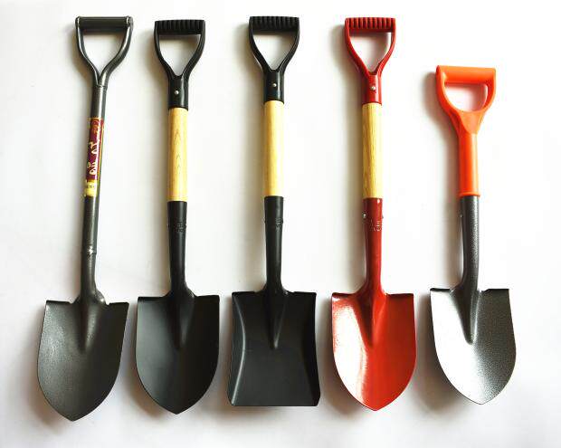 Manganese Steel Shovel Full Steel Thickened small tip spade Multi-functional gardening tree planting iron Shovel Snow tool Fishing to dig a dirt steel shovel
