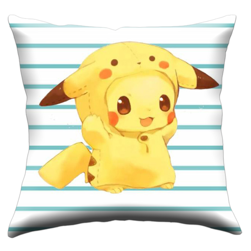 Pikachu gối Bikachu cô gái dễ thương món quà sinh nhật tự làm sofa tùy chỉnh đệm phim hoạt hình gối hoạt hình gối mền 2in1