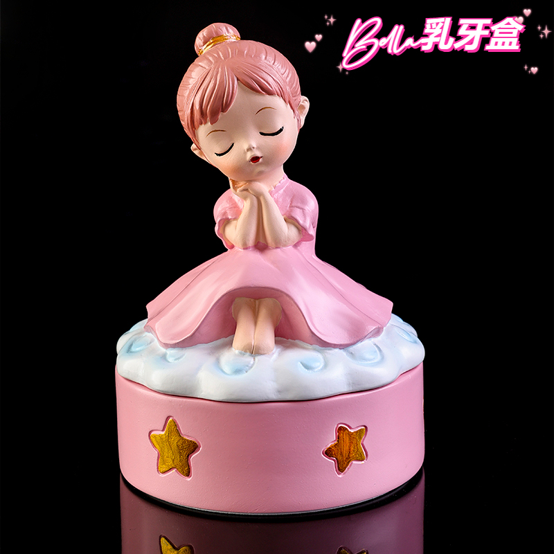 Internet Celebrity Princess Bella Baby Tooth Storage Box for Girls, Baby Tooth Replacement Preservation Commemorative Box, Children's Tooth Collection Box
