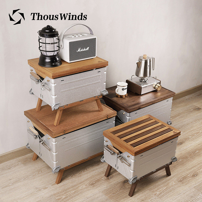 Easy step outdoor snow peak snow peak storage box table board sliding pull black walnut teak table cover
