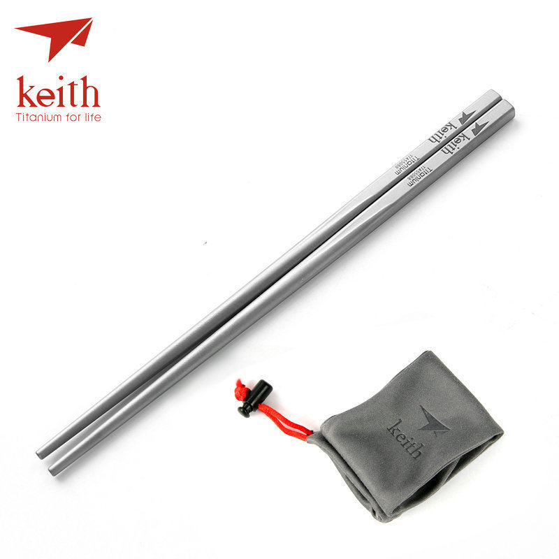 keith Armour Home pure titanium chopsticks Outdoor ultra light portable dining chopsticks Wild Nic Tableware Chopsticks