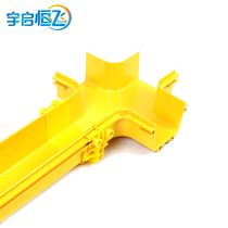 Plastic pigtail trough Fiber optic channel Plastic bridge trough jumper channel Horizontal four-way 120 240 360mm
