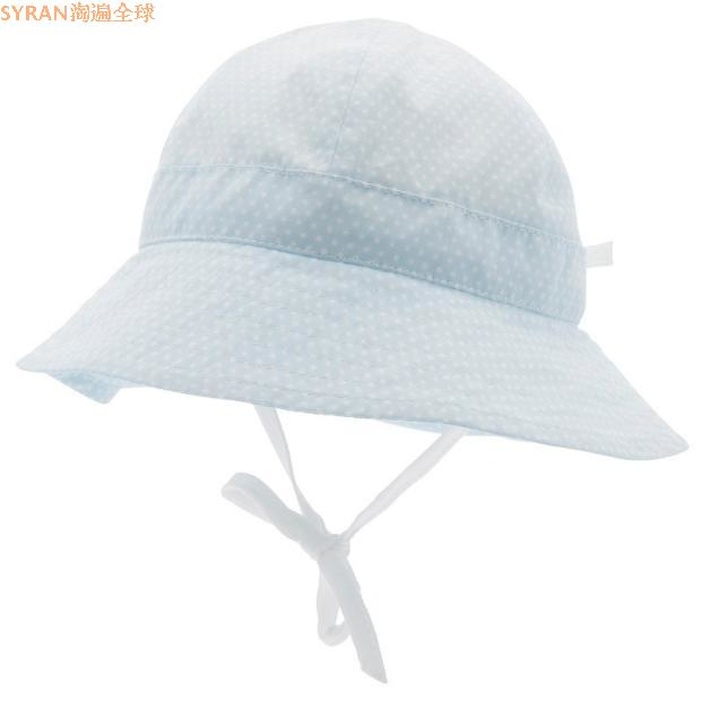 Swedish import CTH MINI children casual cap pure hat basin cap sunhat baby hat light blue 1 5-3 years old