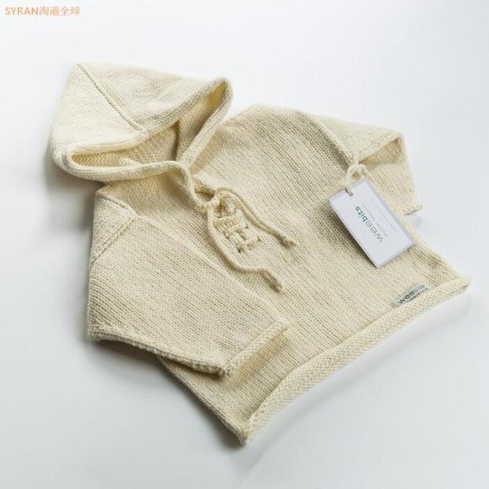 New Zealand imports Weebits baby Merlinu wool sweater hooded sweater for 0-6-12 months