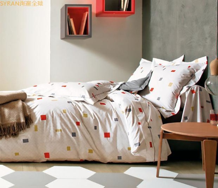 French imports Blanc des Vosges Advanced dense woven pure cotton grid pillowcase pro-skin sheet only 73 * 50cm