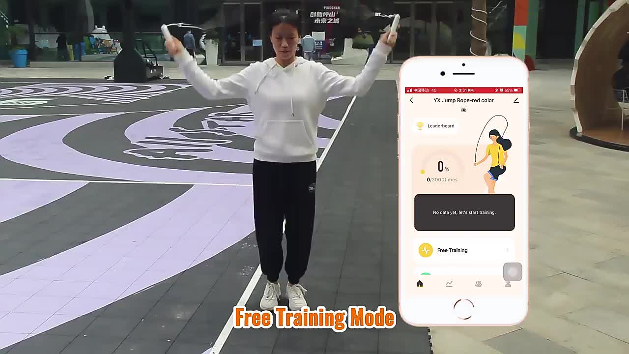 Wholesale Fitness Electronic Digital Counting Pvc Adjustable Jumpng Rope Tuya Smart Jump Rope