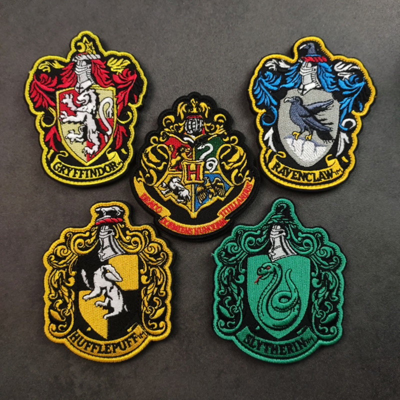 Harry Potter Four Houses Embroidered Velcro Badge Personalized Anime Backpack Patch Clothing Patch Armband